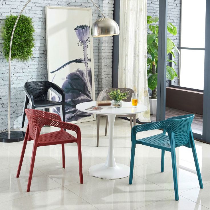 Modern Style Stackable Chairs Dining Arm Chairs with Plastic Legs for Kitchen Clearhalo ' kitchen&dining_furn' 'Dining Chairs' 'Dining Tables & Seating' 'dining_chair' 'furn' 'furn_dining_chair' 'Furniture' 'furniture_dining_chair' 'Kitchen & Dining Furniture' 'kitchen' 1200x1200_d1735a0d-6a2c-4486-9935-5a6536ff99de