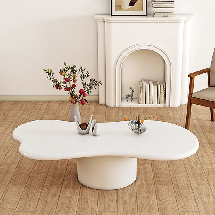Scandinavian Free Form Coffee Table with Pedestal Base in Solid Wood Clearhalo 'Coffee & Accent Tables' 'Coffee Tables' 'coffee_tables' 'furn' 'furn_coffee_tables' 'Furniture' 'Living Room Furniture' 1200x1200_d173bbe8-9140-4e55-9e7e-14470b92c5b7