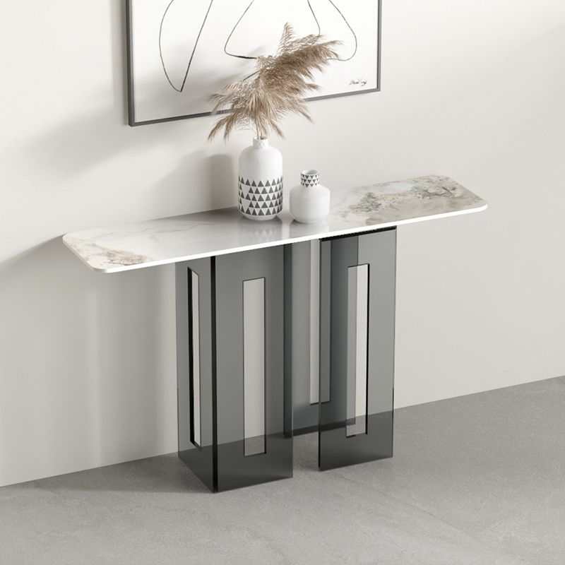 ホール用のアクリルブラケットを備えたモダンな長方形コンソールアクセントテーブル