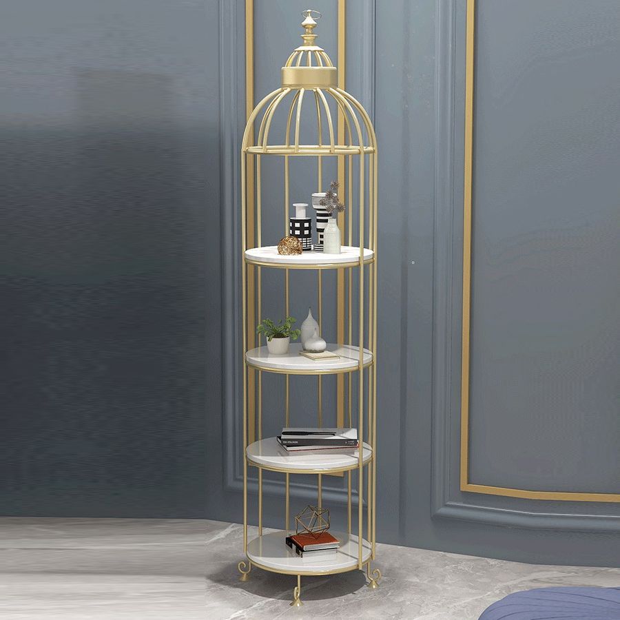 Modern Indoor Geometric Bookshelf Metal Frame Manufactured Wood Shelf Bookcase Clearhalo 'Bookcases' 'furn' 'furn_bookcases' 'Furniture' 'furniture_bookcases' 'Office Furniture' 1200x1200_d1762e7a-69b4-4676-b1ed-945f6ec2b1fa