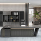 L-Shape Executive Desk Contemporary Office Desk with 2 Drawers