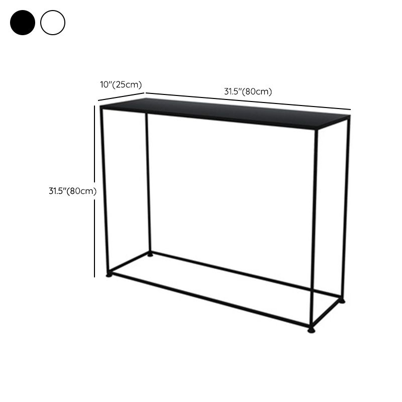 31.5" Tall Modern Console Table Iron Accent Table with 1 Shelf