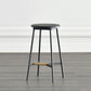 Contemporary Style Metal Bar Stool Footrest Counter Stool in Black Clearhalo 'Bar Furniture' 'Bar Stools' 'bar_stools' 'furn' 'furn_bar_stools' 'Furniture' 'Kitchen & Dining Furniture' 1200x1200_d17a8123-a979-453d-bd50-6d17a1ad16e8