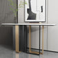 Rectangle Slate Console Table 33.5 Inch Height Glam End Table