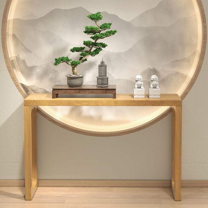 Mitte des Jahrhunderts modernes Sofa-Tisch Rechteck Schlittenkiefern dunkelbrauner Konsolentisch