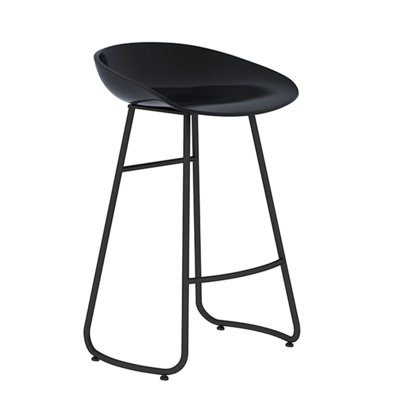 Modern Armless Backrest Counter Stool Iron Bar Stool with Acrylic Seat and Pedal for Cafe Clearhalo 'Bar Furniture' 'Bar Stools' 'bar_stools' 'furn' 'furn_bar_stools' 'Furniture' 'Kitchen & Dining Furniture' 1200x1200_d17d87c7-6821-45cb-86db-fc1d1d1e4bc8