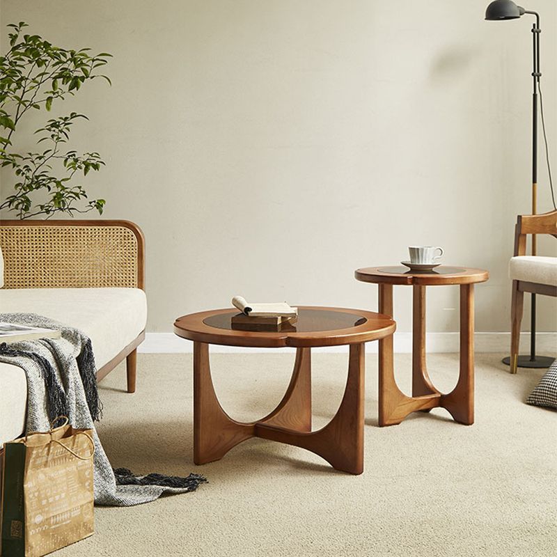 Cross Legs Cocktail Table Tropical Glass Coffee Table No Distressing Clearhalo 'Coffee & Accent Tables' 'Coffee Tables' 'coffee_tables' 'furn' 'furn_coffee_tables' 'Furniture' 'Living Room Furniture' 1200x1200_d17e42aa-bf62-4ead-9e6f-cf57acca32d2