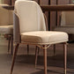 Sedie da pranzo in stile glam in stile sedie laterali imbottite con gambe in legno