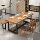 Solid Wood Top Table with Metal Base Industrial Rectangle Dining Table Clearhalo 'Dining Tables & Seating' 'Dining Tables' 'dining_table' 'furn' 'furn_dining_table' 'Furniture' 'Kitchen & Dining Furniture' 1200x1200_d18130ff-addd-401d-aaac-cd110b6cc2fc