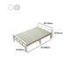Lit pliant en acier blanc