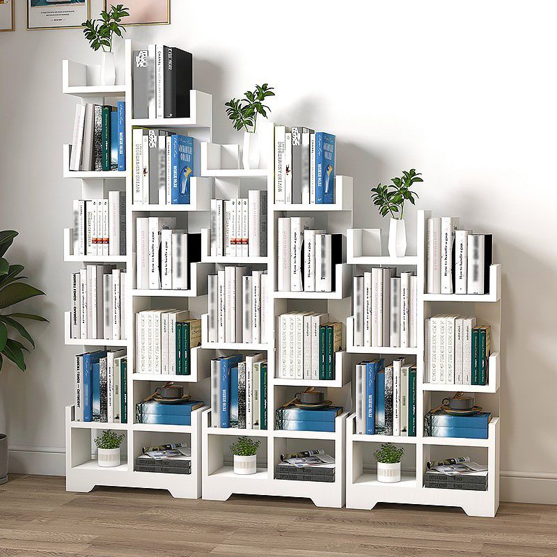 Scandinavian Manufactured Wood Geometric Bookshelf Vertical Open Bookshelf Clearhalo 'Bookcases' 'Furniture' 'furniture_bookcases' 'kitchen' 'kitchen_bookcases' 'Living Room Furniture' 'Office Furniture' 1200x1200_d182db60-154b-4aea-bcb8-fd3dc869dab7