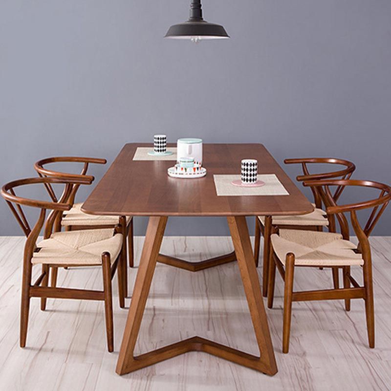 Modern 1/5 Pieces Dining Set Rectangle Wood Dining Table for Living Room Kitchen