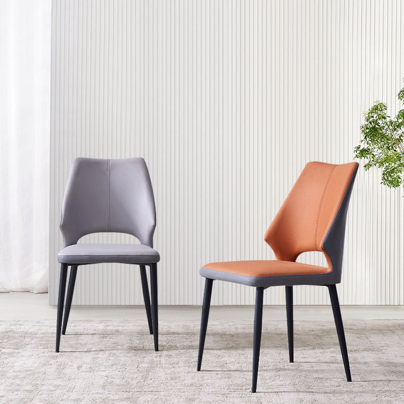 ウィングバックアームレスチェアコンテンポラリーキッチンダイニングサイドチェア