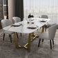 Traditional Luxury Table White Stone Rectangle Dining Table for Home Clearhalo 'Dining Tables & Seating' 'Dining Tables' 'dining_table' 'furn' 'furn_dining_table' 'Furniture' 'Kitchen & Dining Furniture' 1200x1200_d184a548-c6ba-4536-b066-af995cc7e627