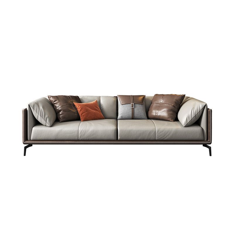 2125598427.56" H Pillow Top Arm Modern Sofa with Cushions Light-grey Standard Sofa Clearhalo 'furn' 'furn_sofas' 'Furniture' 'furniture_sofas' 'Living Room Furniture' 'Sofa' 'sofas' 1200x1200_d185d385-53a0-44d8-a7d4-0c8a52f289ae
