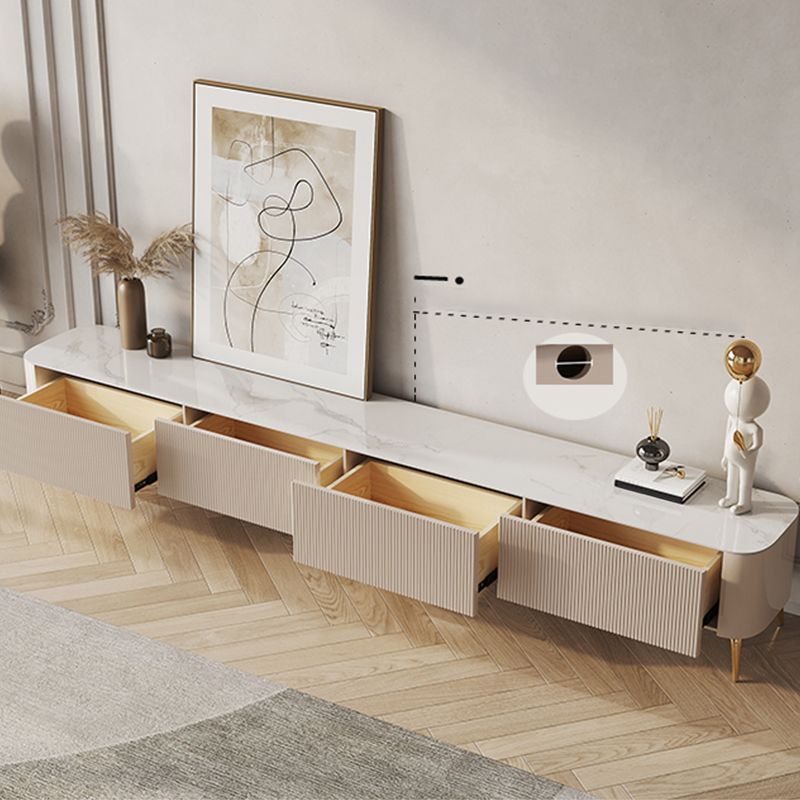 Stone TV Media Console Contemporary Stand Console with 4 Drawers Clearhalo 'furn' 'furn_tv_stands_entertainment_centers' 'Furniture' 'Living Room Furniture' 'TV Stands & Entertainment Centers' 'TV Stands & Media Storage Furniture' 'tv_stands_entertainment_centers' 1200x1200_d186ca24-55db-4a32-b0d1-b097af3733f0