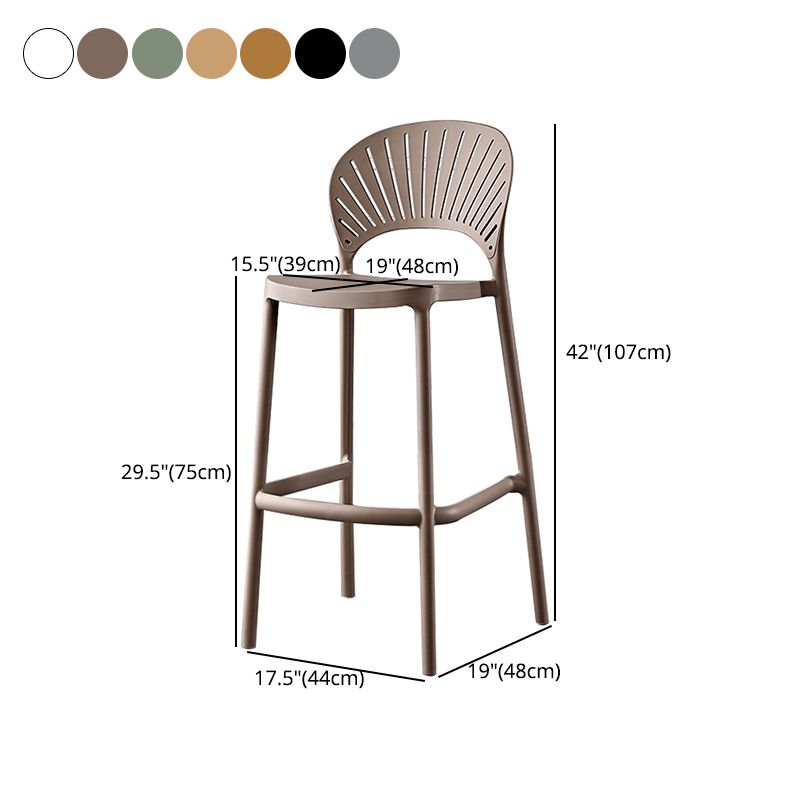 Contemporary Stackable Counter Stools Colorful Indoor Bar Stool, Set of 4 Clearhalo 'Bar Furniture' 'Bar Stools' 'bar_stools' 'furn' 'furn_bar_stools' 'furniture_bar_stools' 'Kitchen & Dining Furniture' 'kitchen&dining_furn' 'kitchen' 'kitchen_furn' Furniture' 1200x1200_d18700fb-373f-4266-b72f-38b9ec5f658a