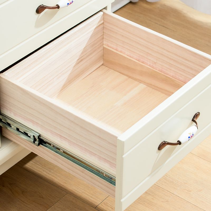 15,74 "Coffre d'accent de large avec tiroirs coffre en bois massif avec des jambes de cabriole