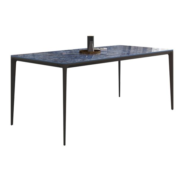 Sintered Stone Dining Table Industrial 4 Legs Base Rectangle Table for Home Clearhalo ' dining_table' 'Dining Tables & Seating' 'Dining Tables' 'furn' 'furn_dining_table' 'Furniture' 'furniture_dining_table' 'Kitchen & Dining Furniture' 'kitchen&dining_furn' 'kitchen' 'kitchen_dining_table' 1200x1200_d18e1554-0ad2-4f32-9055-ce6695ead4c7