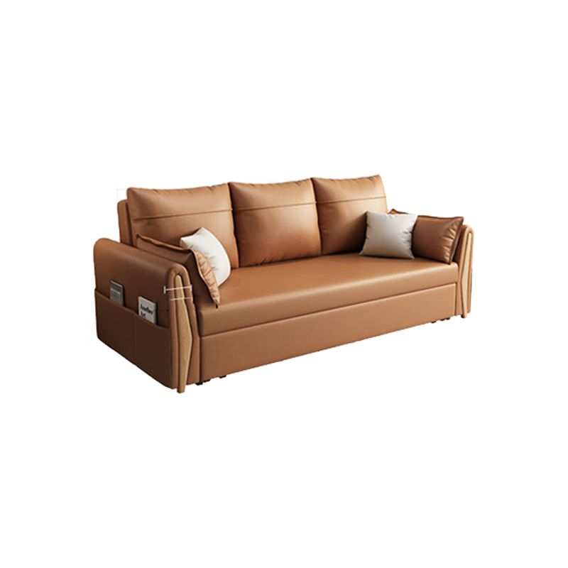 Divano per dormiente in pelle finta 30.70 "divano scandinavo largo con materasso staccabile