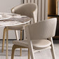 Faux Leather Dining Chair Nordic Style Open Back Armless Chair