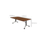Folding Meeting Room Office Desk Steel Base Writing Desk with Caster Wheels