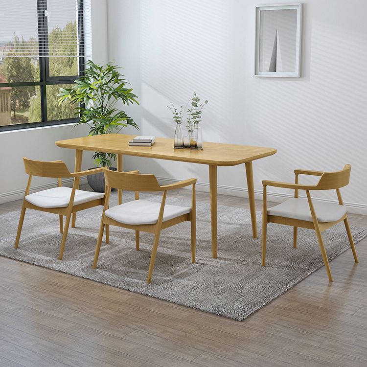 1/2/4/5/7 Pcs Pine Wood Modern Dining Set with Rectangle Table Dinette Set Clearhalo 'Dining Room Sets' 'Dining Tables & Seating' 'dining_room_set' 'furn' 'furn_dining_room_set' 'Furniture' 'furniture_dining_room_set' 'Kitchen & Dining Furniture' 'kitchen&dining_furn' 'kitchen' 1200x1200_d19293b8-6c83-4c0e-81f3-cf5552370f03