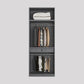 Contemporary Grey Storage Cabinet with Garment Rod Hinged Door Cabinet for Bedroom Clearhalo 'Armoires & Wardrobes' 'armoires_wardrobes' 'Bedroom Furniture' 'furn' 'furn_armoires_wardrobes' 'Furniture' 1200x1200_d193d776-13cf-433f-b3eb-e720d73b25fa