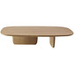 Mesa de centro de madera maciza Mesa de centro o auxiliar abstracta, rectangular