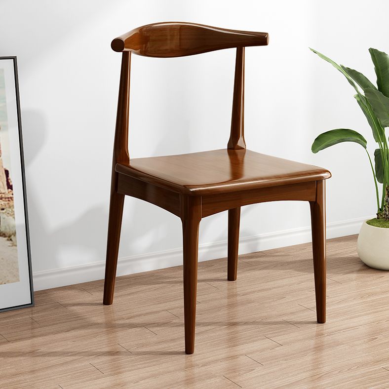 Dining Room Armless Dining Chair Rubberwood Open Back Dining Chair