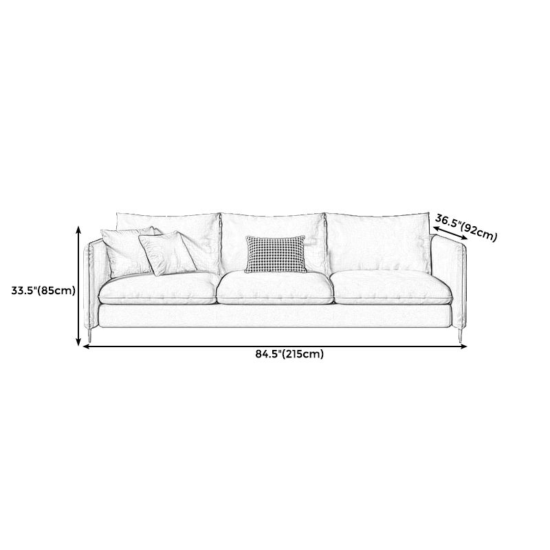 Courette de bras carré standard tissu dos en vrac et sage de sage en cuir faux en gris