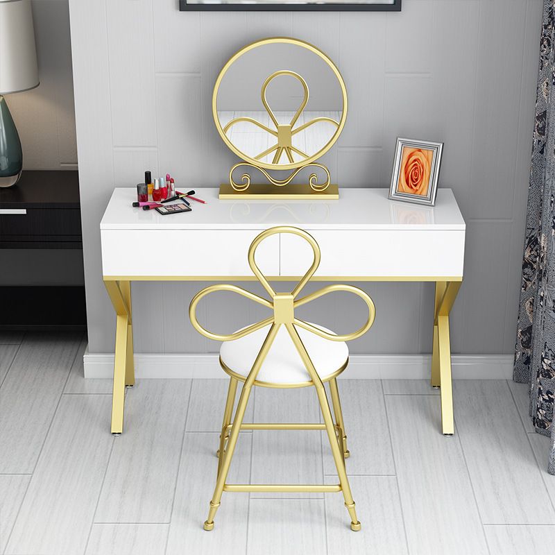 Glam Make-up Vanity 15.74 "tavoli da vanità larghi con 2 cassetti