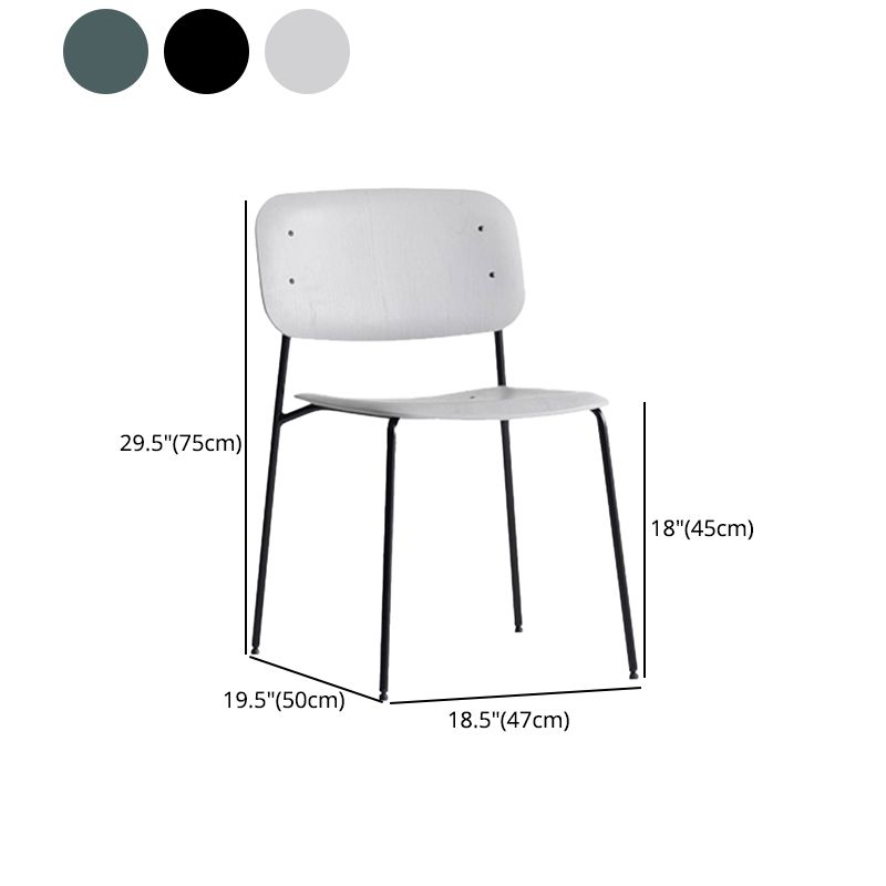 Industrial Style Metal Chair Dining Open Back Armless Chairs for Kitchen Clearhalo 'Dining Chairs' 'Dining Tables & Seating' 'dining_chair' 'furn' 'furn_dining_chair' 'Furniture' 'furniture_dining_chair' 'Kitchen & Dining Furniture' 1200x1200_d196c457-9603-4de9-afc5-505eae9af82c