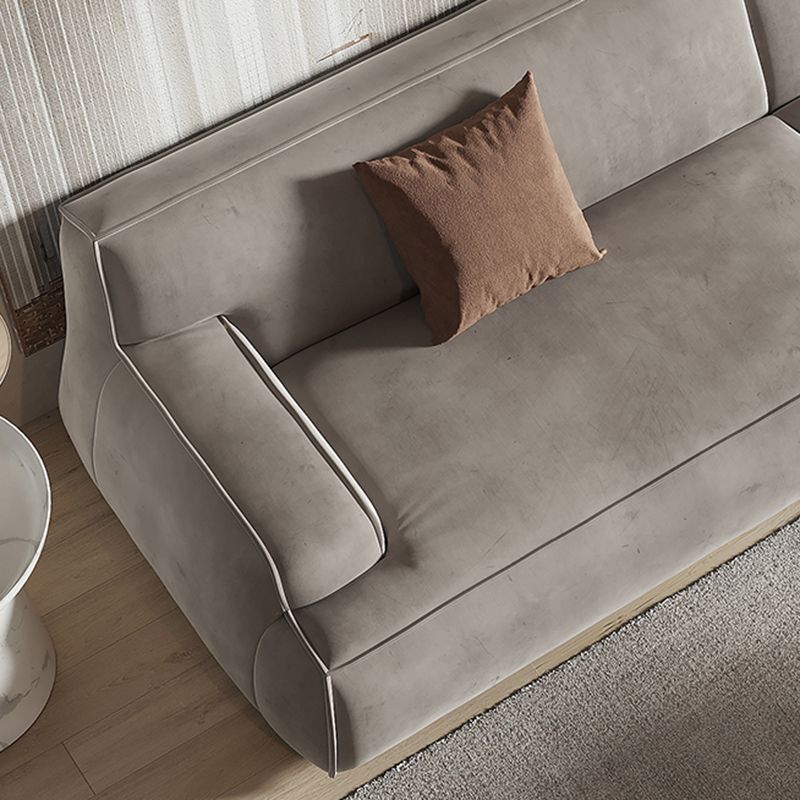 Grey Contemporary Leather Match Pillow Top Arm Standard Sofa for Living Room Clearhalo 'furn' 'furn_sofas' 'Furniture' 'furniture_sofas' 'kitchen' 'kitchen_sofas' 'Living Room Furniture' 'Sofa' 'sofas' 1200x1200_d197cbc3-3d41-4505-9d95-a39e21b73733