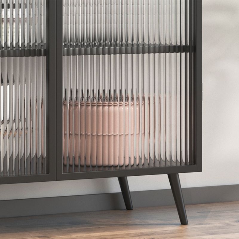 Curio Curio Curio Cabinet Metal Porte di vetro armadio con 2 porte per camera da letto