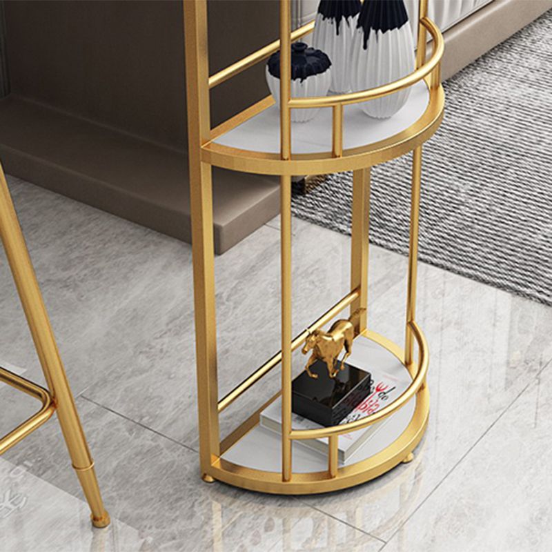 Wine Rack Modern Bistro Bar Desk Marble Sled Bar Height Indoor Cocktail Table Clearhalo 'Bar Furniture' 'Bar Tables' 'bar_tables' 'furn' 'furn_bar_tables' 'Furniture' 'furniture_bar_tables' 'Kitchen & Dining Furniture' 'kitchen&dining_furn' 'kitchen' 1200x1200_d197fb82-2850-4d83-859d-d494b2325f53
