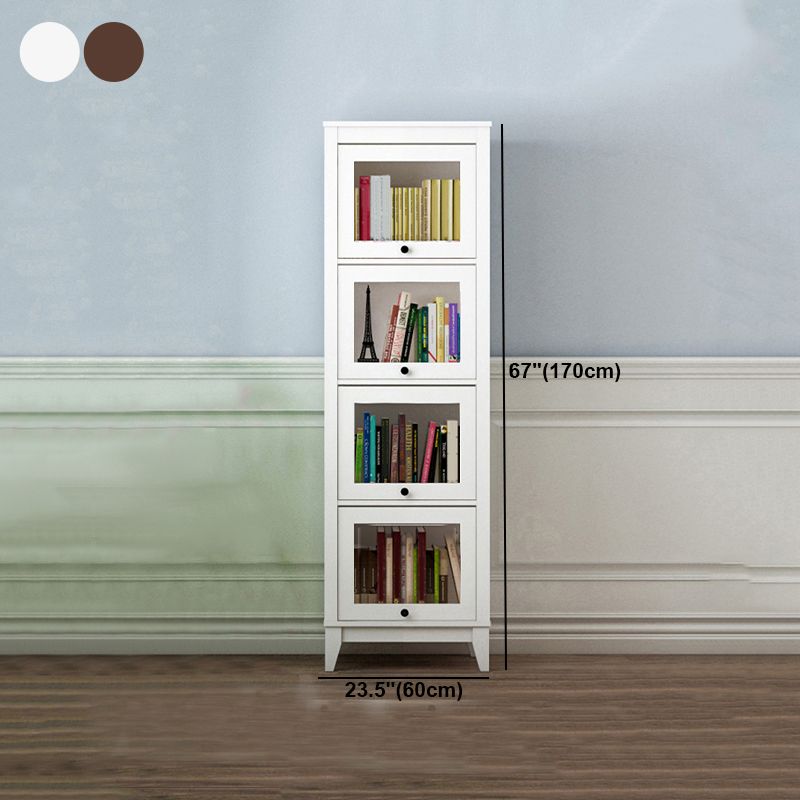 Manufactured Wood Bookcase Contemporary Standard Bookshelf with Glass Doors Clearhalo 'Bookcases' 'furn' 'furn_bookcases' 'Furniture' 'Office Furniture' 1200x1200_d19c09aa-4bca-4f9f-a941-8bb3cbac3061