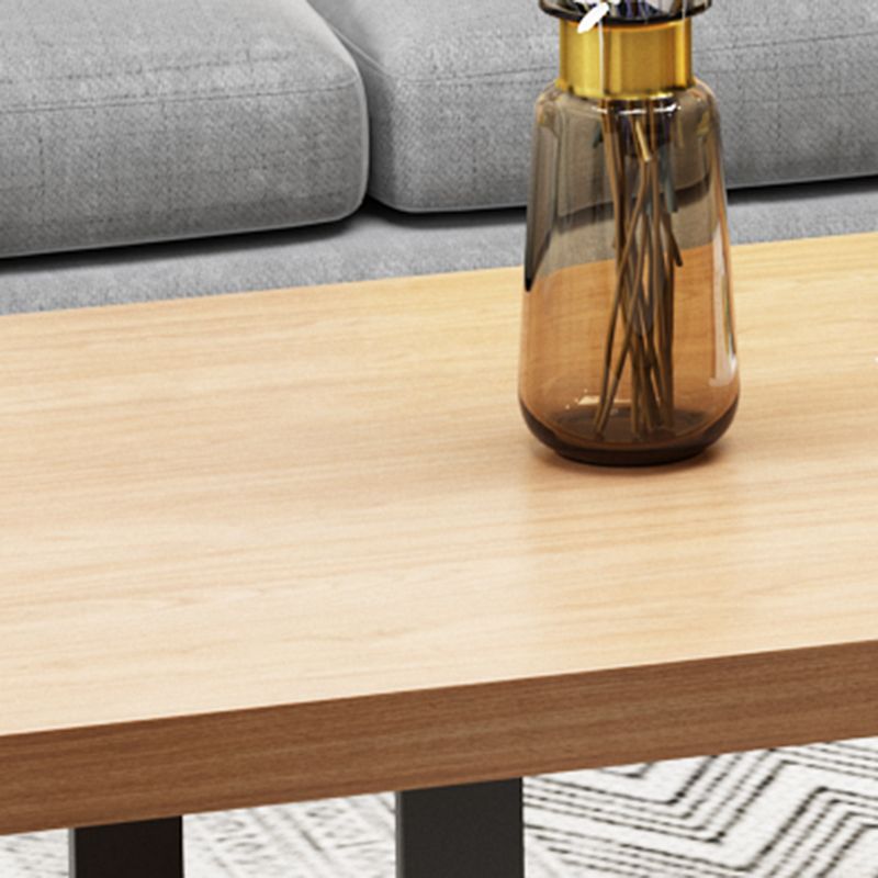 Mesa de cóctel de café rectangular nórdico mesa de café de trineo de madera