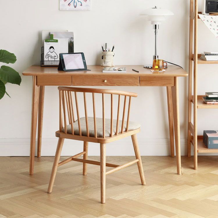 Modern Rubberwood Windsor Back Arm Chair Matte Finish Upholstered Dining Chair Clearhalo ' kitchen&dining_furn' 'Dining Chairs' 'Dining Tables & Seating' 'dining_chair' 'Furniture' 'furniture_dining_chair' 'Kitchen & Dining Furniture' 'kitchen' 1200x1200_d19c7980-53a5-4d2e-853f-d0996aec14fa