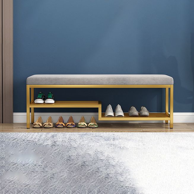 Glam 14" W Seating Bench Cushioned Rectangle Shoe Storage Entryway and Bedroom Bench Clearhalo 'Benches' 'Chairs & Seating' 'furn' 'furn_benches' 'Furniture' 'Living Room Furniture' 1200x1200_d1a025a0-361e-4ecf-bed3-7c6abf30ea87