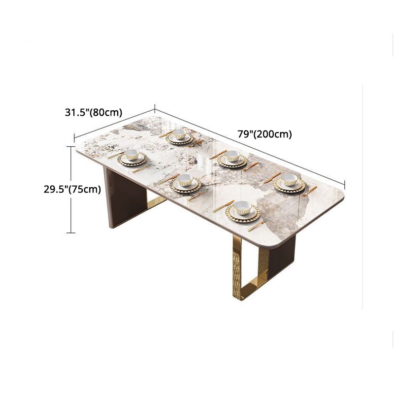 Luxury Sintered Stone Top Dining Set Rectangle 1/4/5/6/7/9 Pieces Dining Table with Chairs Clearhalo 'Dining Room Sets' 'Dining Tables & Seating' 'dining_room_set' 'furn' 'furn_dining_room_set' 'Furniture' 'furniture_dining_room_set' 'Kitchen & Dining Furniture' 1200x1200_d1a1b288-dba2-49d9-8505-ad7a743be125