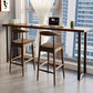 Industriële bar-eettafel voor binnen, rechthoekig massief houten bartafel