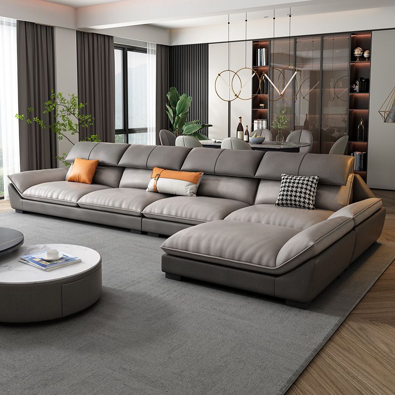 Braccio top cuscino sezionale a forma a 4 posti in vetro sezionale