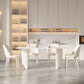 Modern 1/5/6/7 Pieces Furniture Sintered Stone Dining Set in White