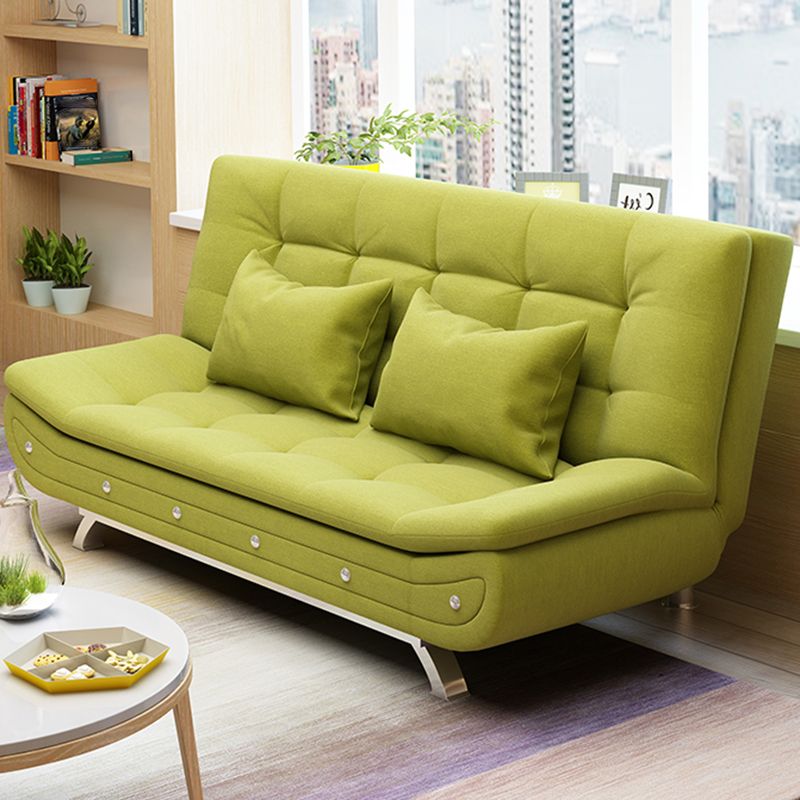 Cotton Blend Convertible Contemporary Biscuit Back Armless Sofa Bed Clearhalo 'furn' 'furn_sofas' 'Furniture' 'Living Room Furniture' 'Sofa' 'sofas' 1200x1200_d1a5db37-579a-4630-bbbd-93de41943fe7