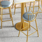 1/2/3/5 Pcs Bar Set with Stone Top Pub Table and Metal Stools for Home