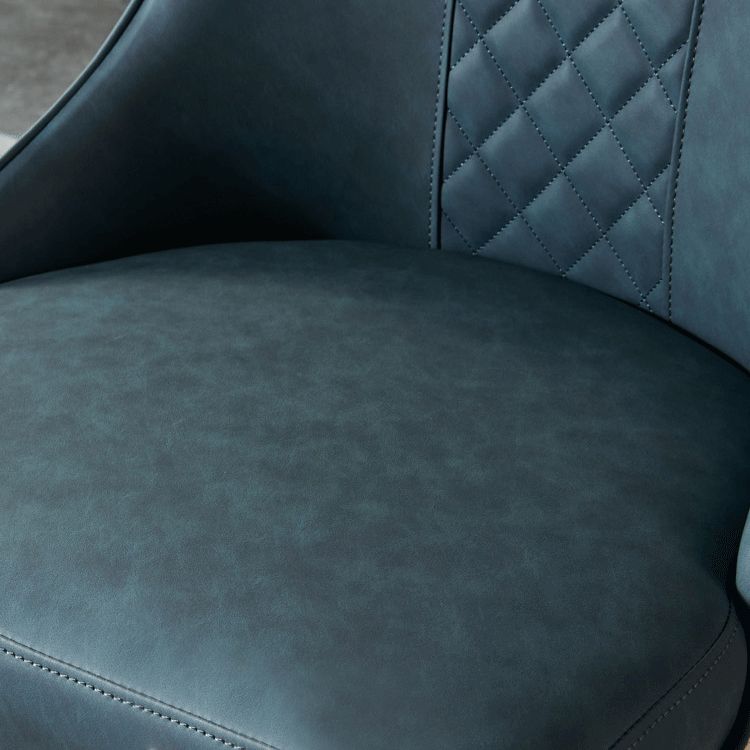 Nordic Glam Style Chairs Kitchen Arm Side Chair with Wooden Legs