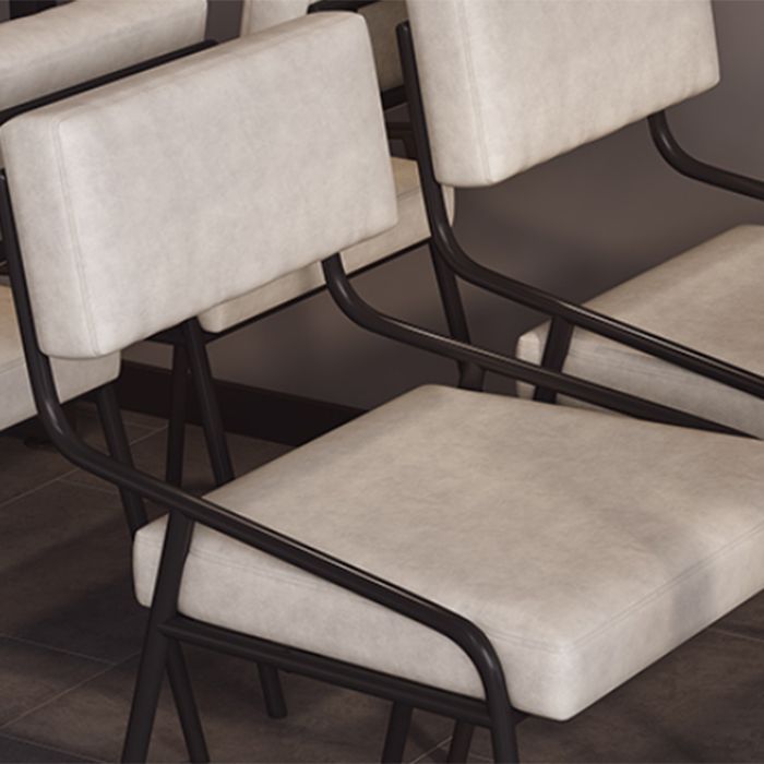 Industrial PU Leather Dining Chair Open Back Upholstered Dining Side Chair Clearhalo 'Dining Chairs' 'Dining Tables & Seating' 'dining_chair' 'furn' 'furn_dining_chair' 'Furniture' 'Kitchen & Dining Furniture' 1200x1200_d1a82940-97ce-4110-b2a6-312128852f7d