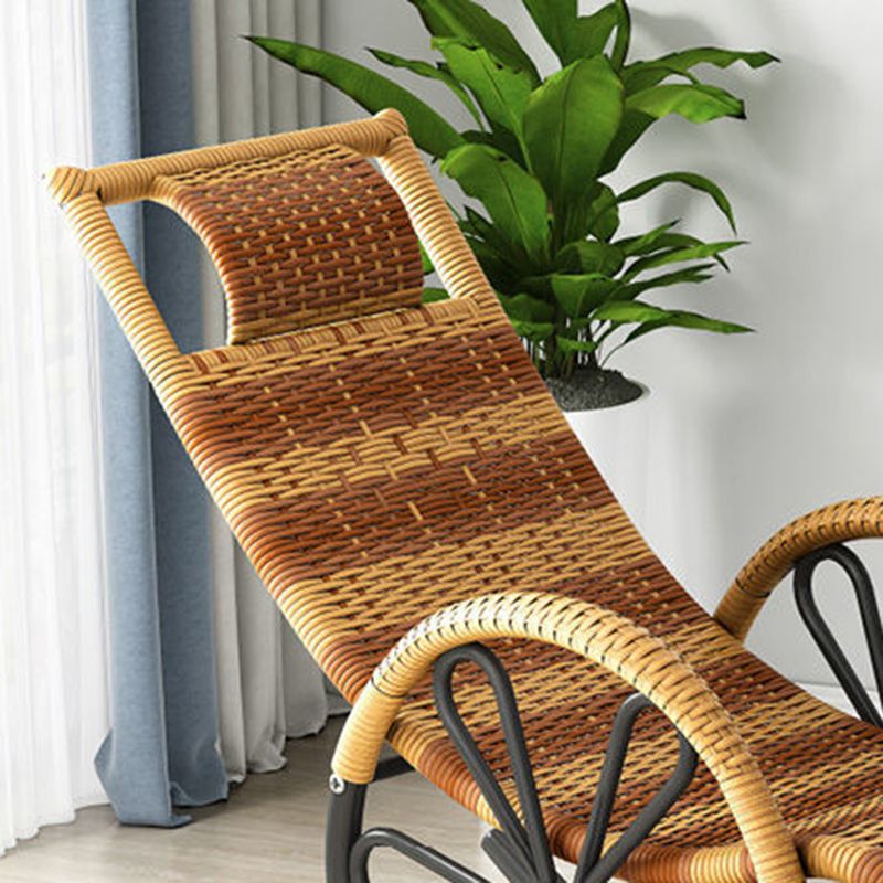 Iron Base Leisure Single Chaise Lazy Chair Balcony Recliner Rocking ...