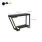 Glam Sintered Stone Bistro Bar Table Rectangle Metal Base Bar Table Clearhalo 'Bar Furniture' 'Bar Tables' 'bar_tables' 'furn' 'furn_bar_tables' 'Furniture' 'Kitchen & Dining Furniture' 1200x1200_d1a8f0a1-78f3-4e94-9a73-cff82a66e99d